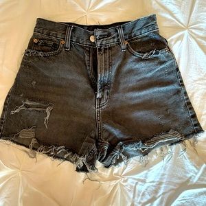 BDG Black High Rise A-Line Short - Size 27